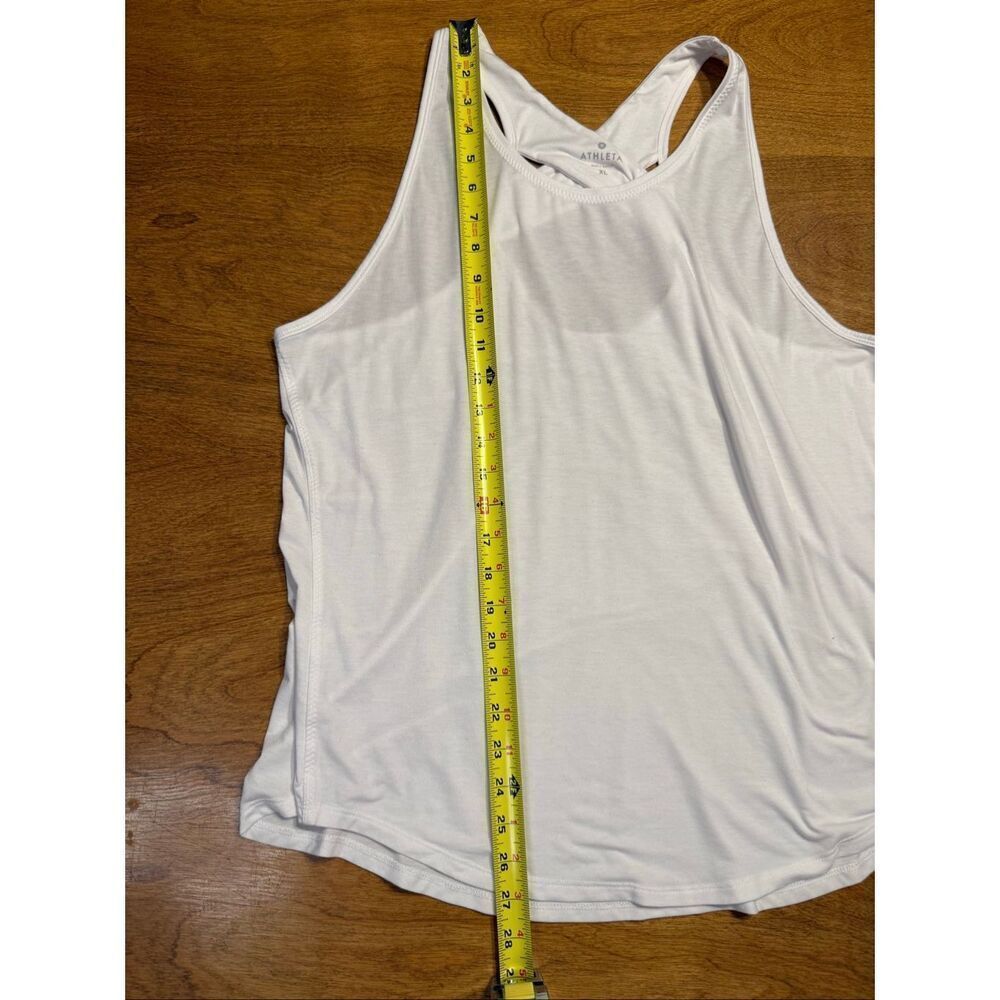 Athleta Women's Sleeveless Cut-Out Criss-Cross Back Workout Tank Top White XL - Picture 8 of 8